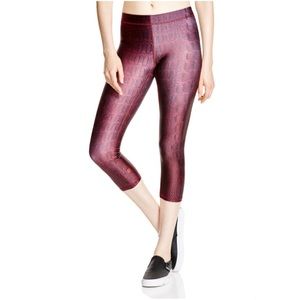 Zara Terez Burgundy Croc Leggings